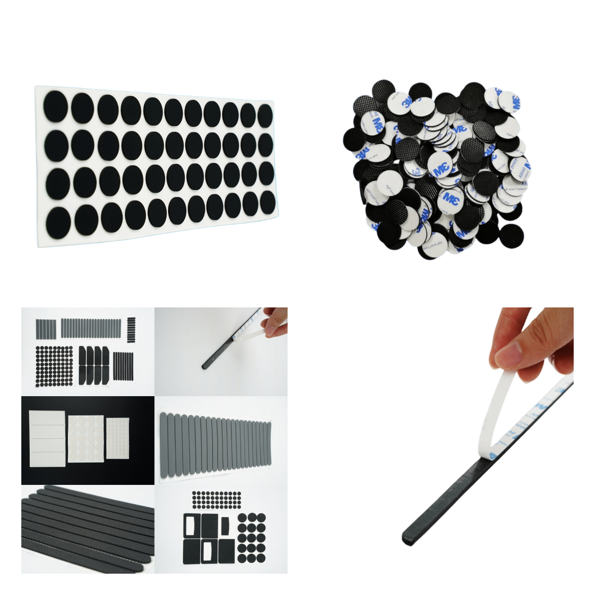 **Die-cut Silicone Pads with Adhesive Backing**
