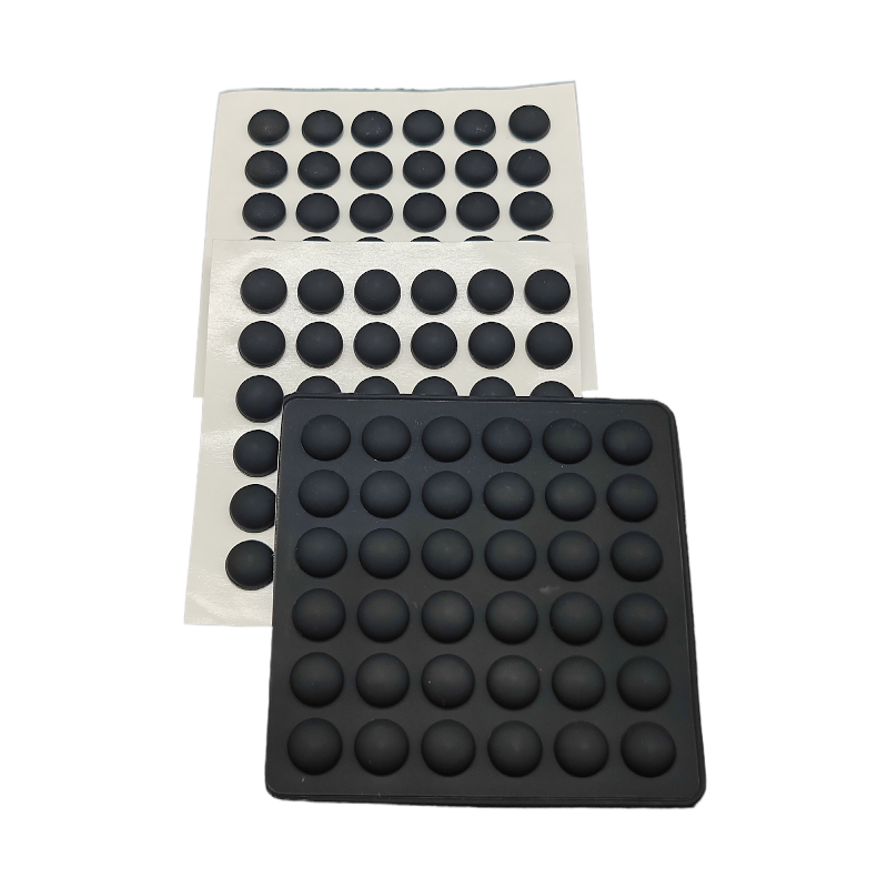 **Die-cut Silicone Pads with Adhesive Backing**