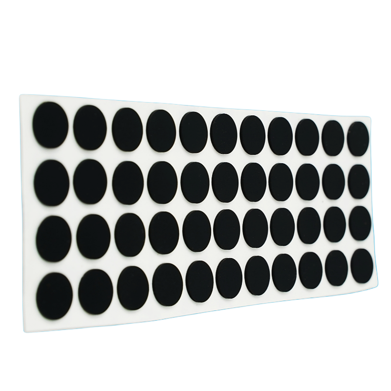 **Die-cut Silicone Pads with Adhesive Backing**