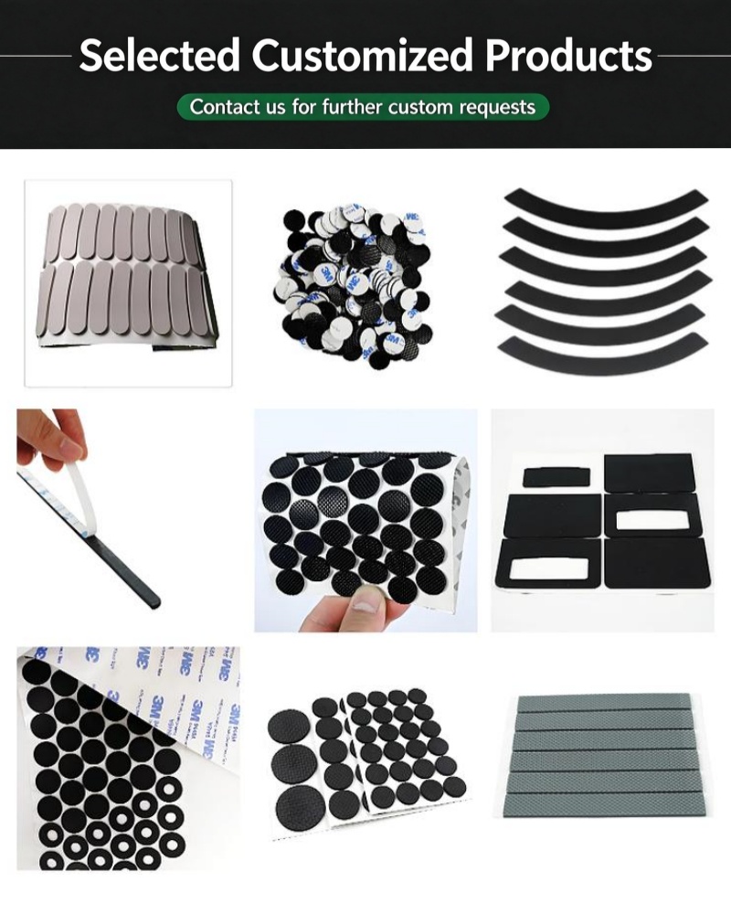 **Die-cut Silicone Pads with Adhesive Backing** **Die-cut Silicone Pads with Adhesive Backing**
