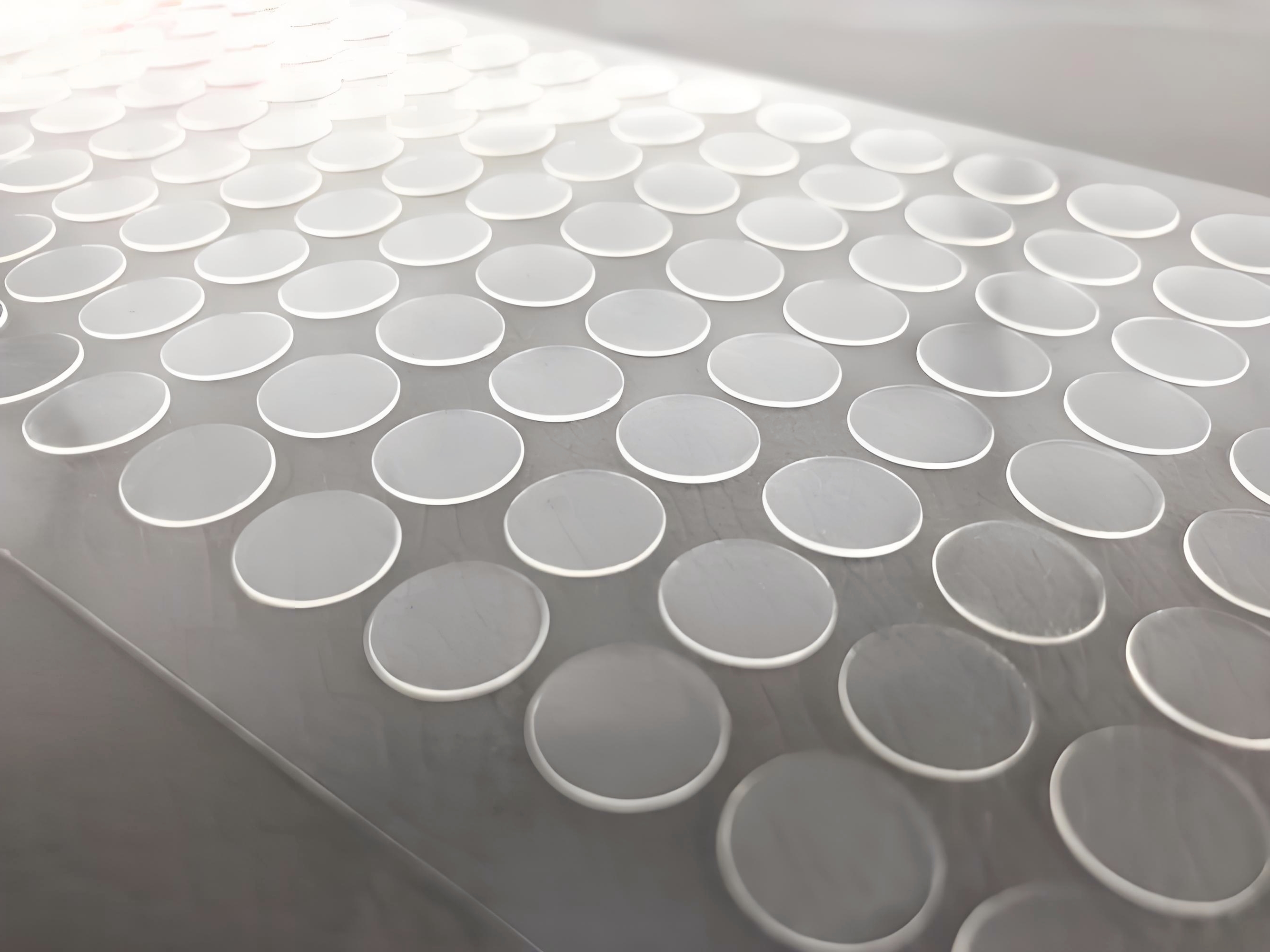 Clear Die-Cut Acrylic Adhesive Dots & Custom Shapes Clear Die-Cut Acrylic Adhesive Dots & Custom Shapes